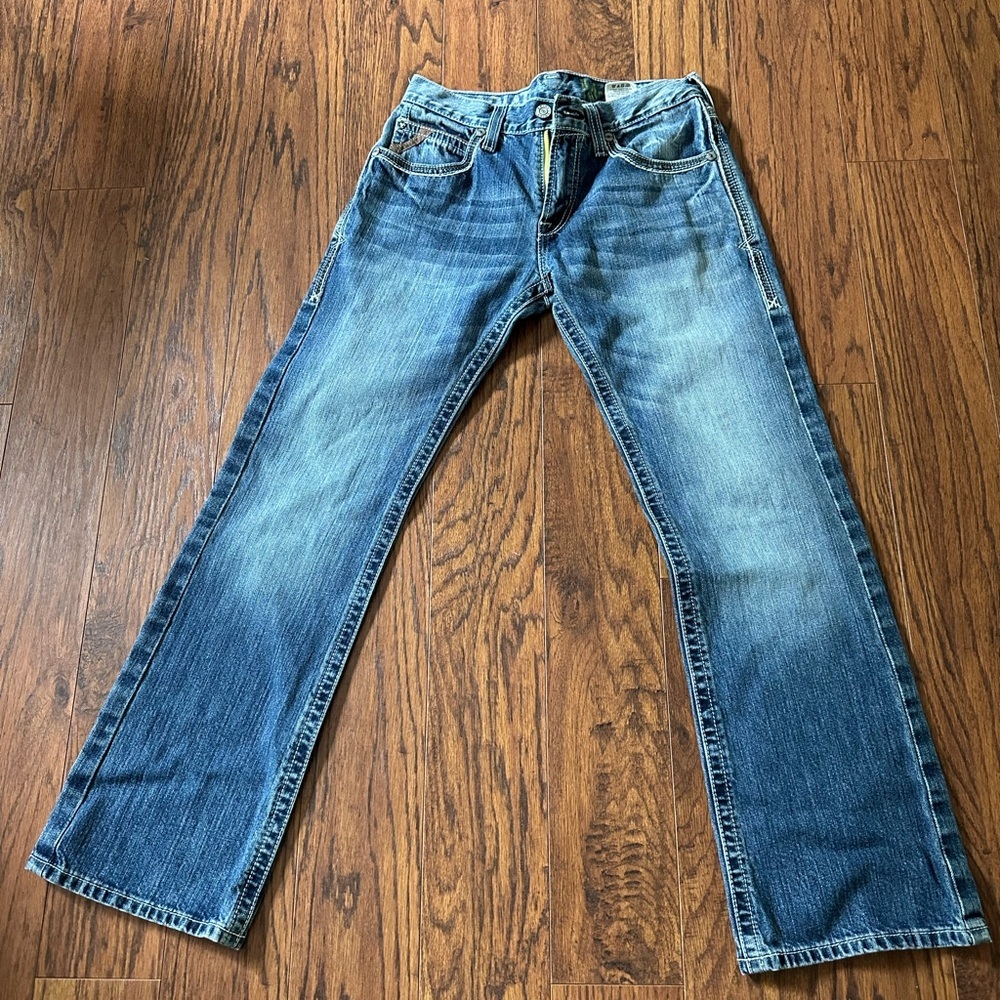 Ariat Blue Bootcut Jeans with Worn-In Look